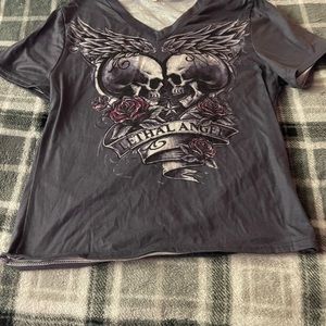 Lethal angel skull y shirt